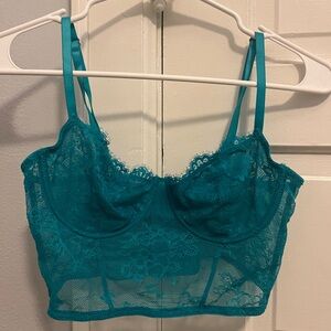 I.N.C. Bustier Top/corset in teal